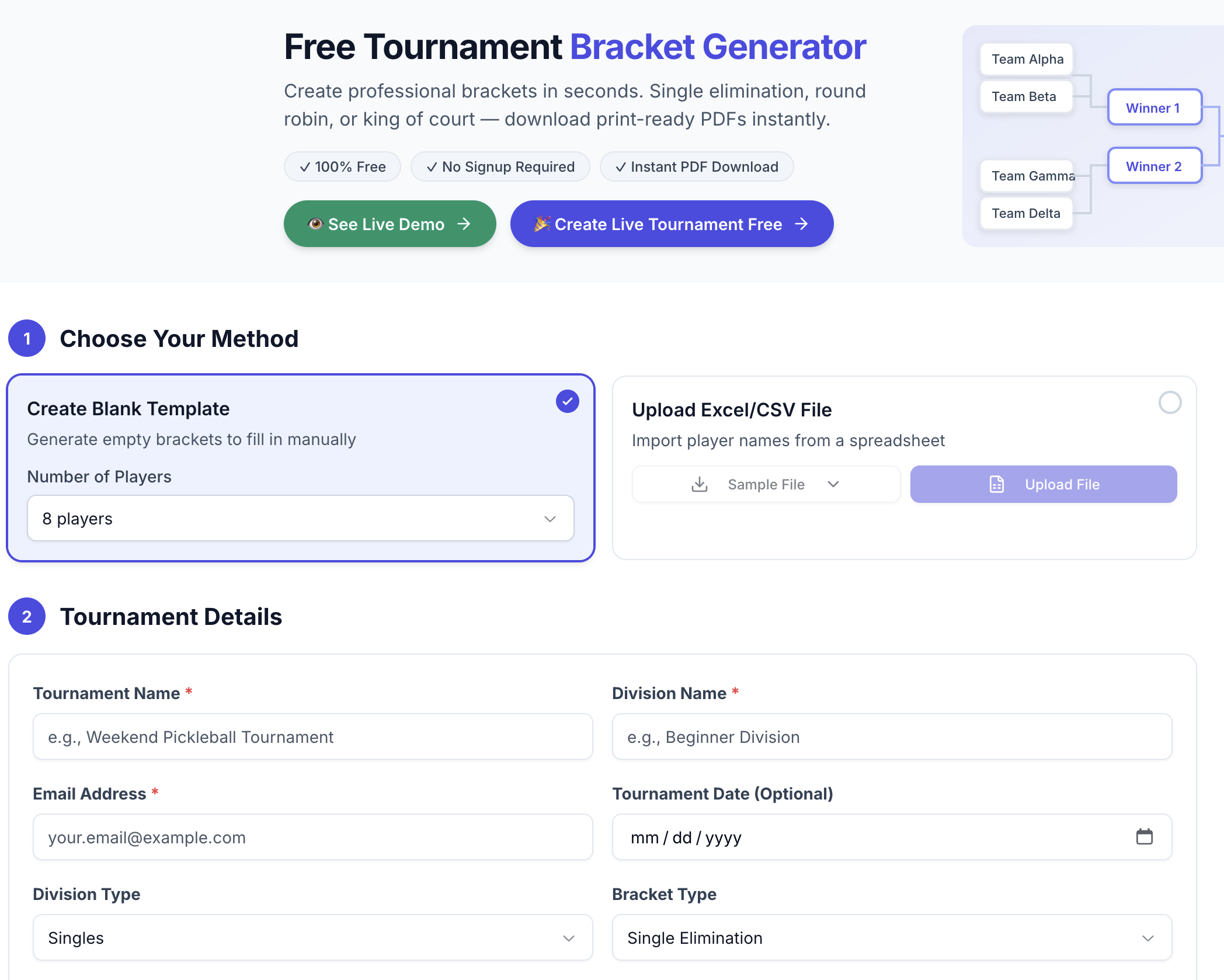 Bracket Generator